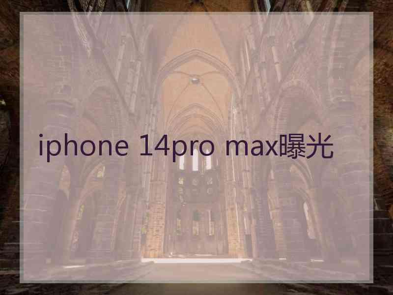 iphone 14pro max曝光