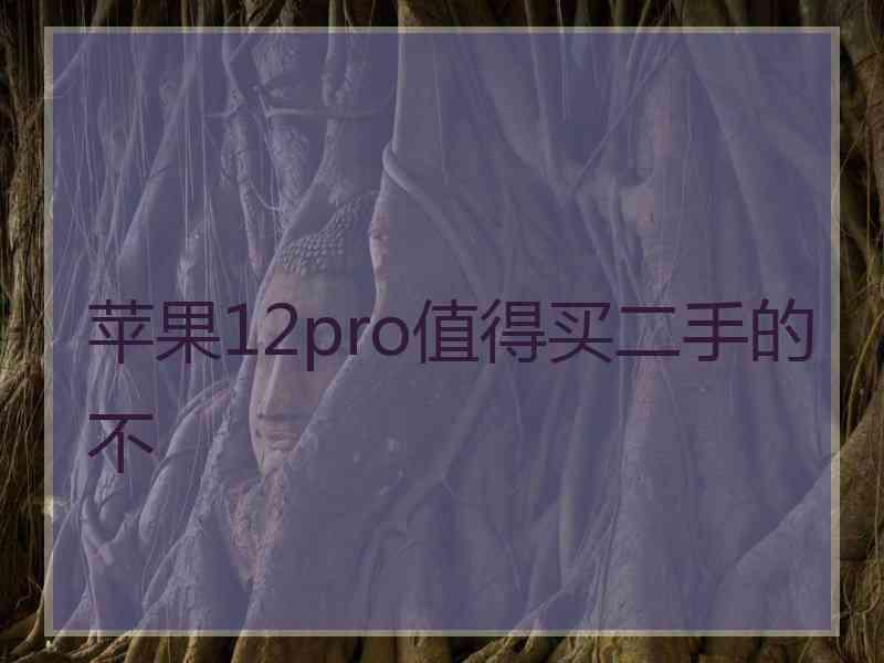 苹果12pro值得买二手的不