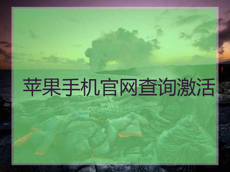 苹果手机官网查询激活