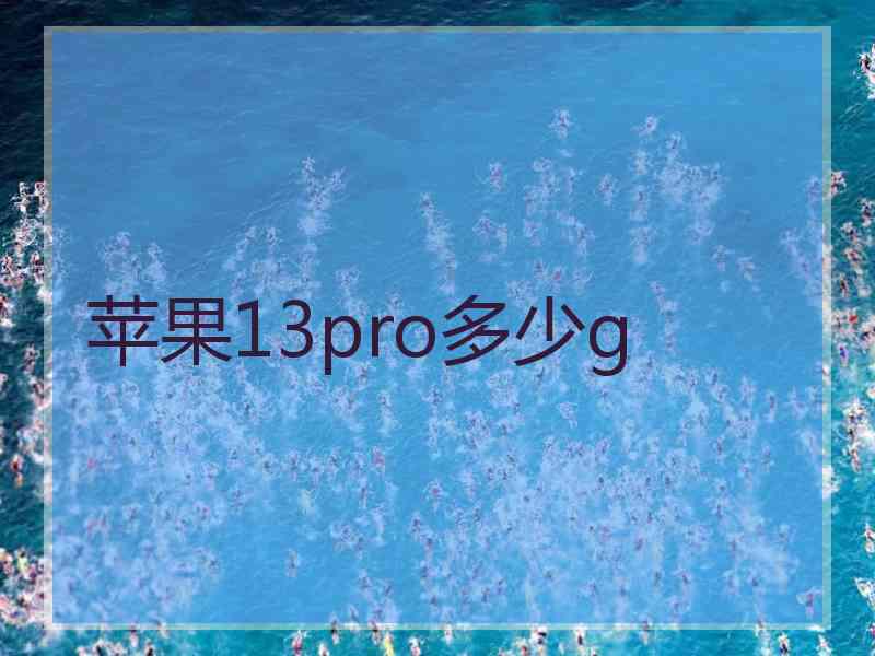 苹果13pro多少g