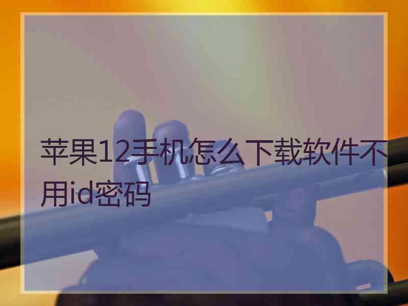 苹果12手机怎么下载软件不用id密码