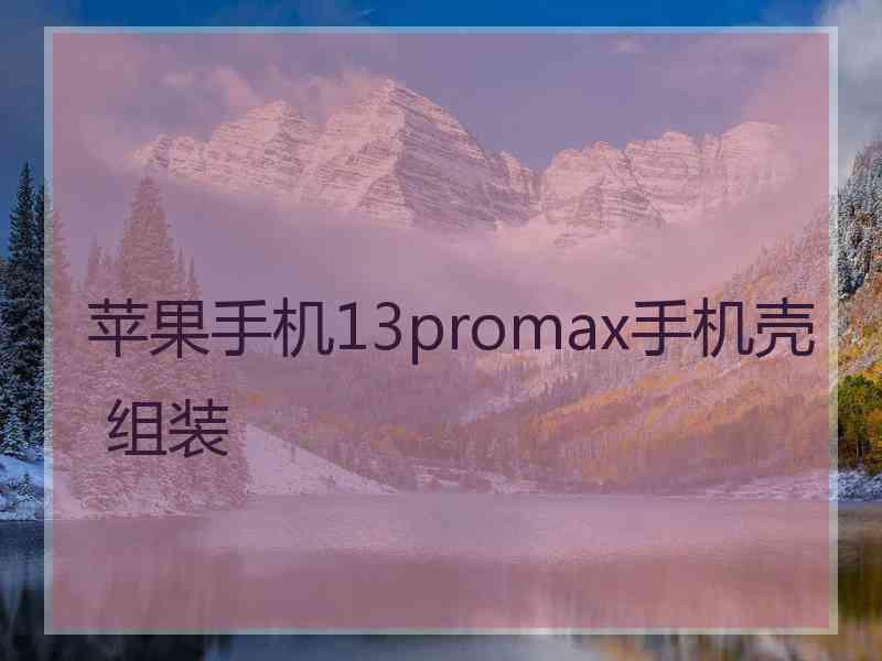 苹果手机13promax手机壳 组装