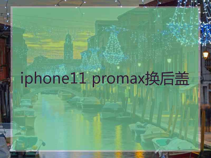 iphone11 promax换后盖