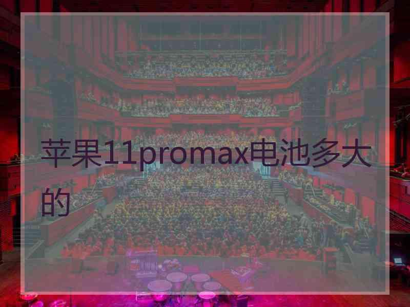 苹果11promax电池多大的