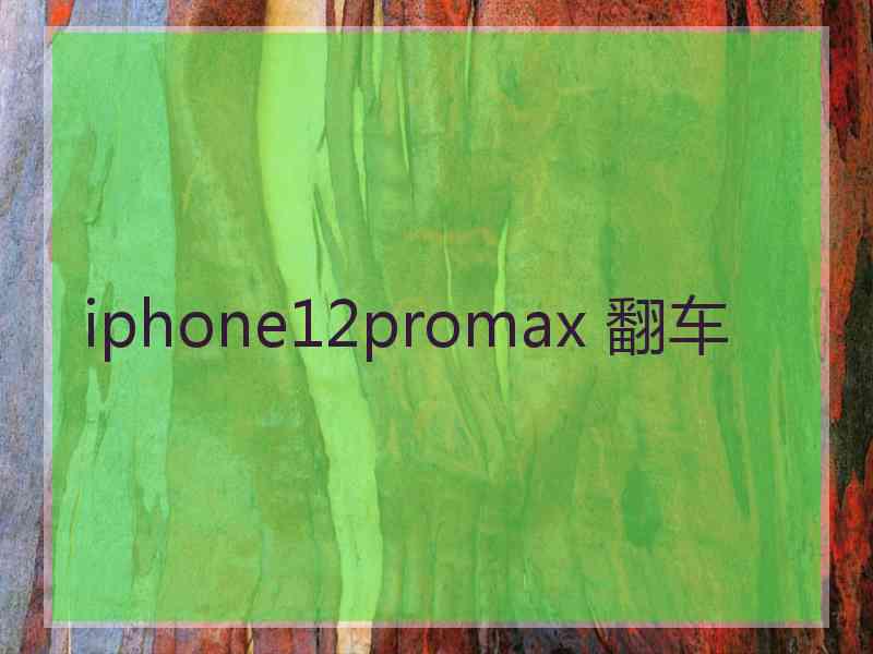 iphone12promax 翻车