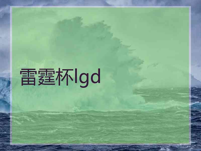 雷霆杯lgd