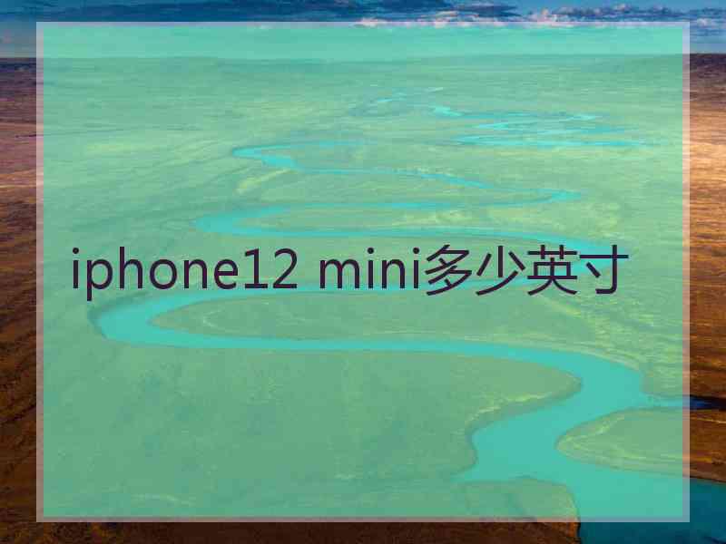 iphone12 mini多少英寸