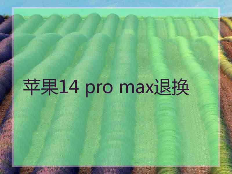 苹果14 pro max退换