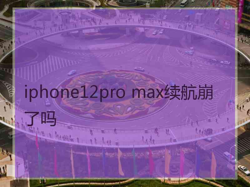 iphone12pro max续航崩了吗