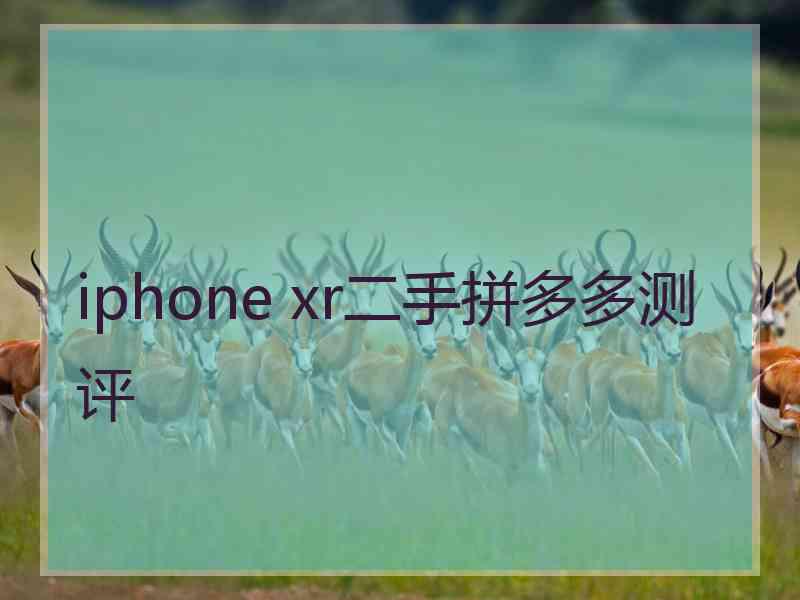 iphone xr二手拼多多测评