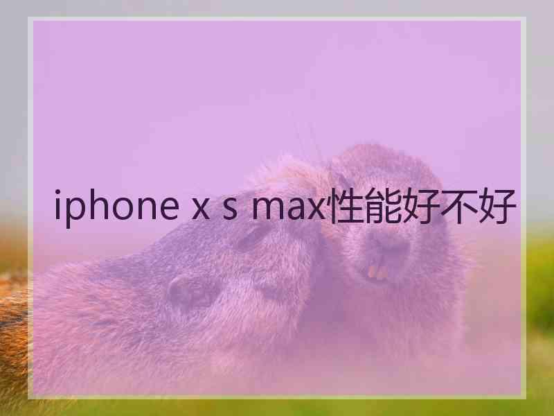 iphone x s max性能好不好