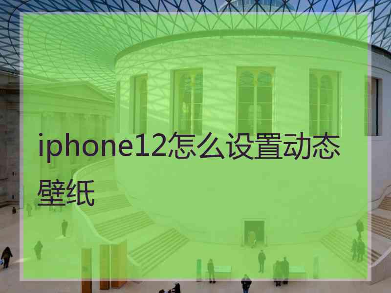 iphone12怎么设置动态壁纸