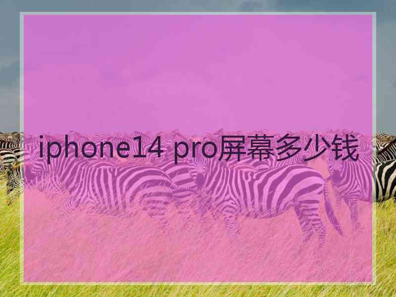 iphone14 pro屏幕多少钱