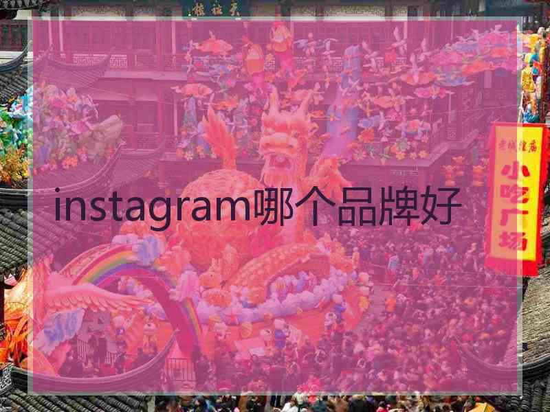 instagram哪个品牌好