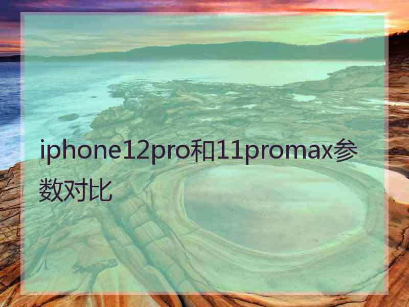 iphone12pro和11promax参数对比