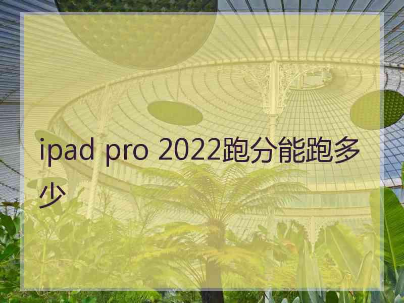 ipad pro 2022跑分能跑多少