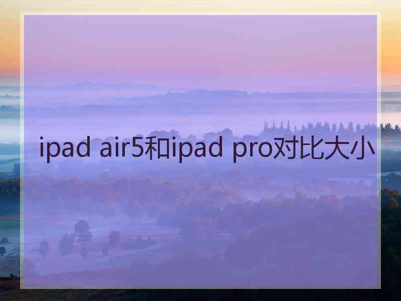 ipad air5和ipad pro对比大小