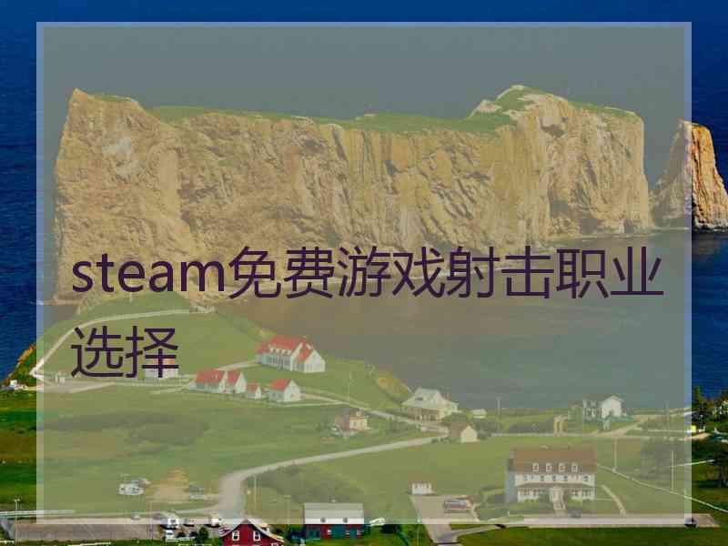 steam免费游戏射击职业选择