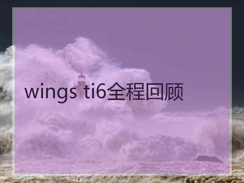 wings ti6全程回顾