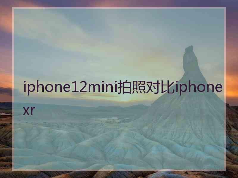 iphone12mini拍照对比iphonexr