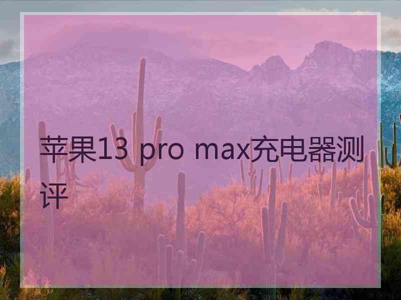 苹果13 pro max充电器测评