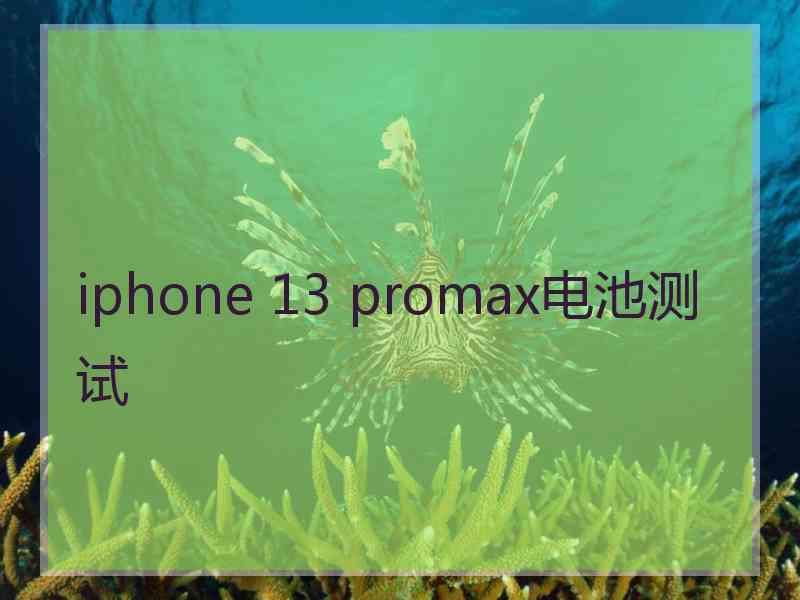 iphone 13 promax电池测试