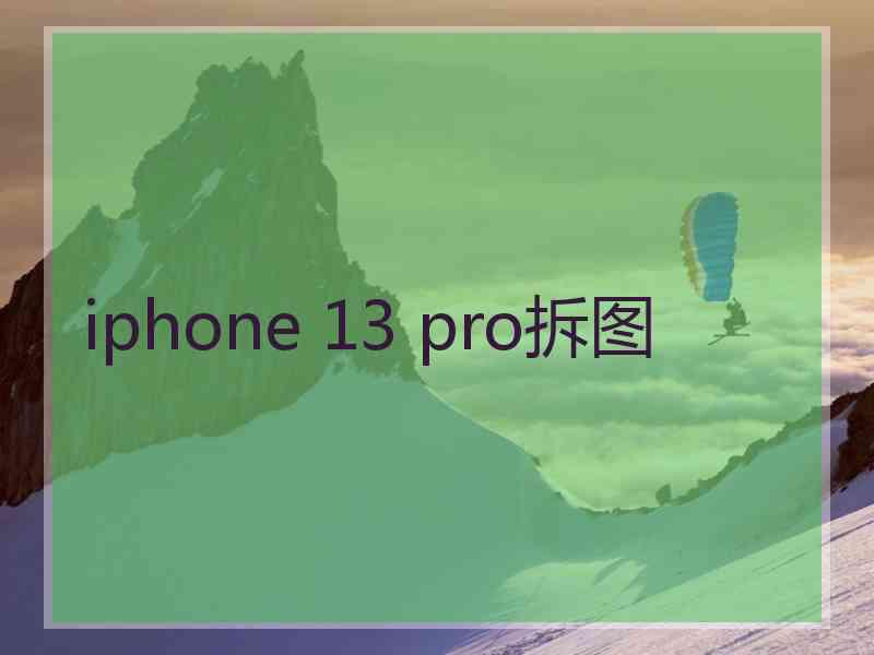 iphone 13 pro拆图