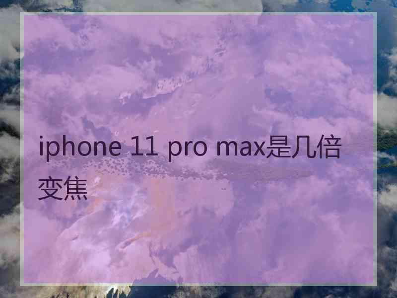 iphone 11 pro max是几倍变焦