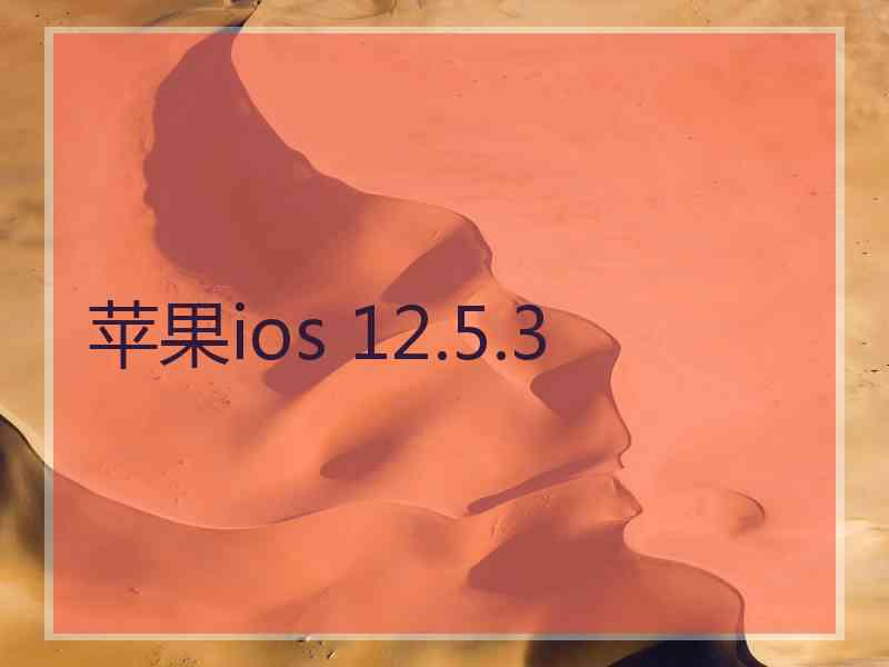 苹果ios 12.5.3