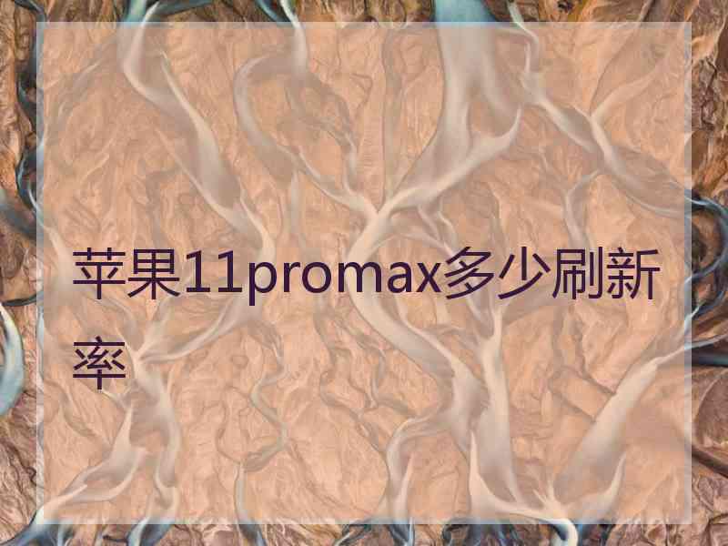 苹果11promax多少刷新率