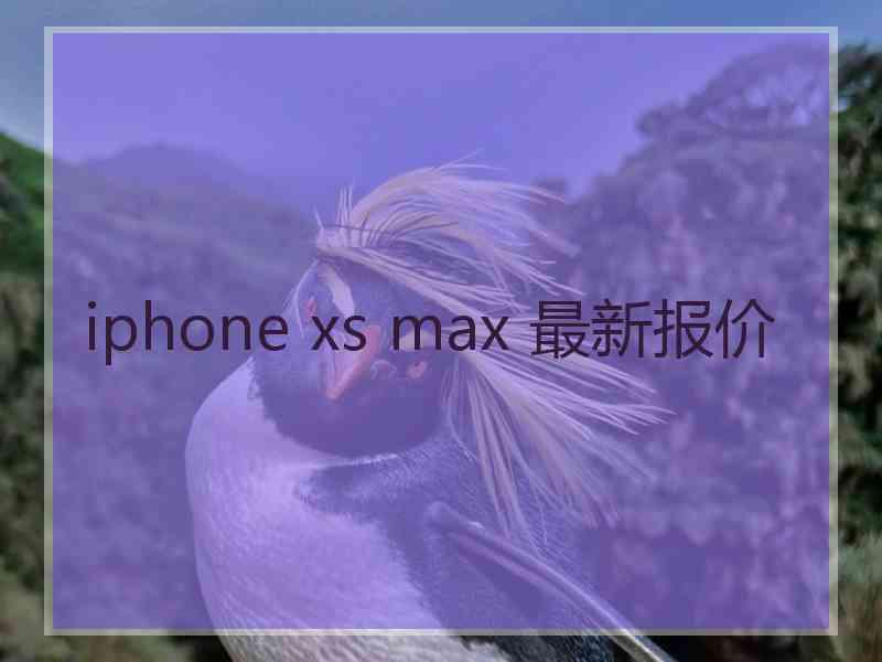 iphone xs max 最新报价