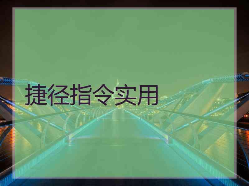 捷径指令实用