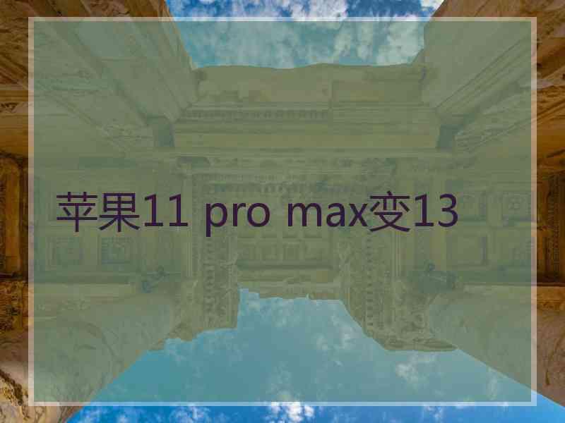 苹果11 pro max变13