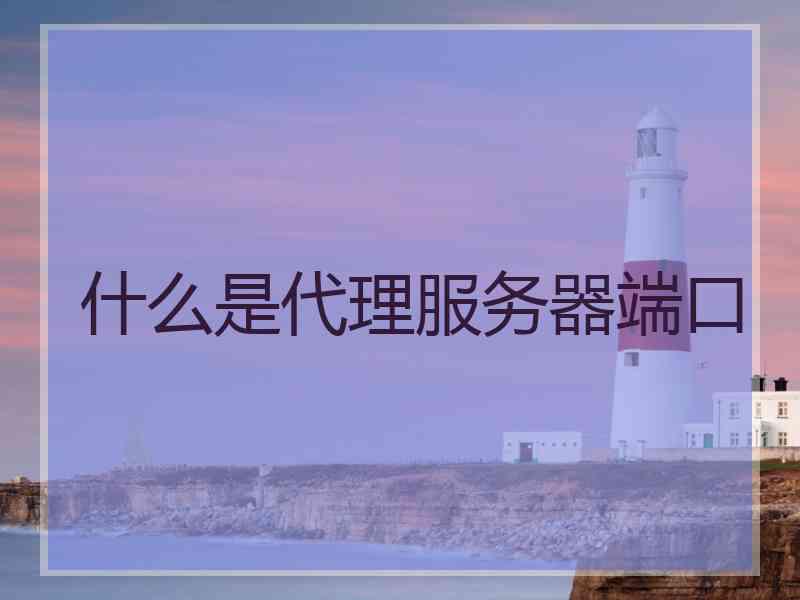 什么是代理服务器端口