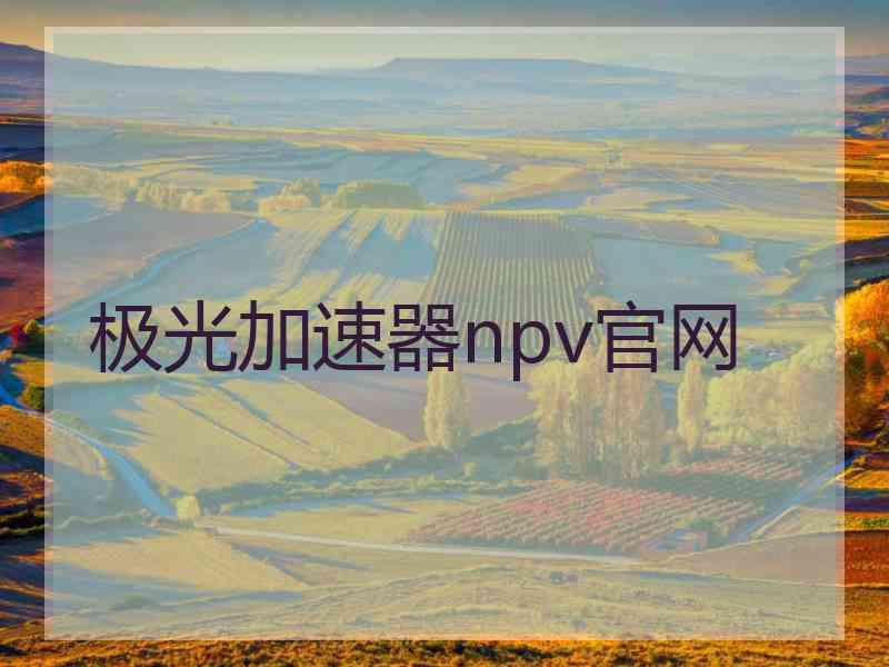 极光加速器npv官网