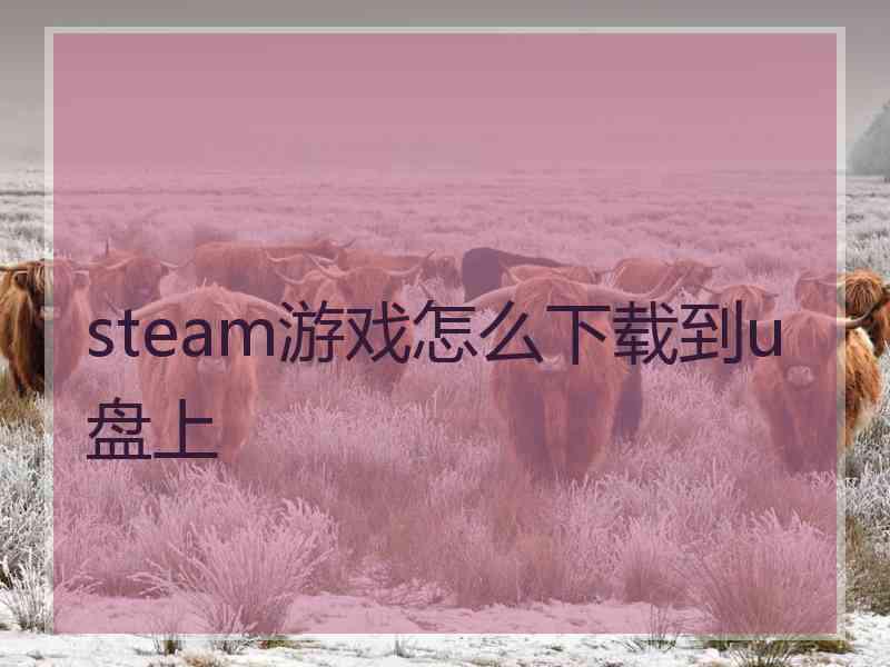 steam游戏怎么下载到u盘上