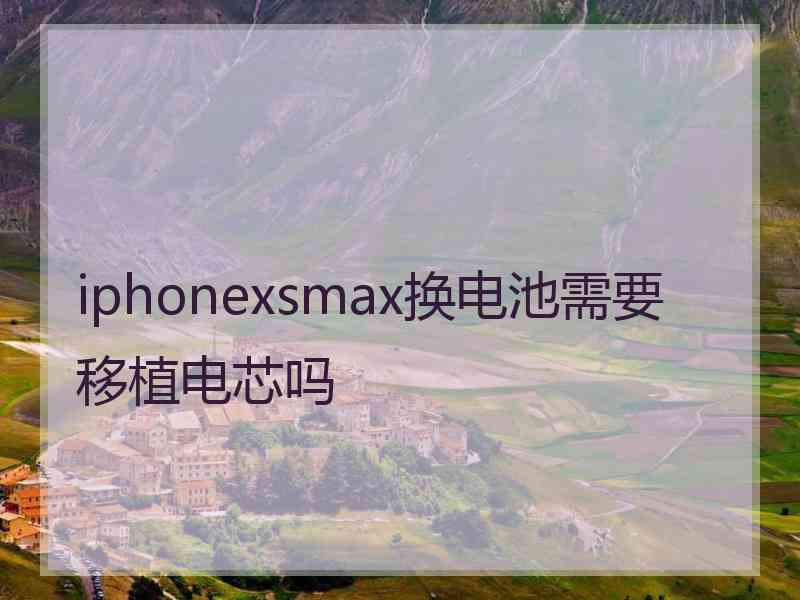 iphonexsmax换电池需要移植电芯吗