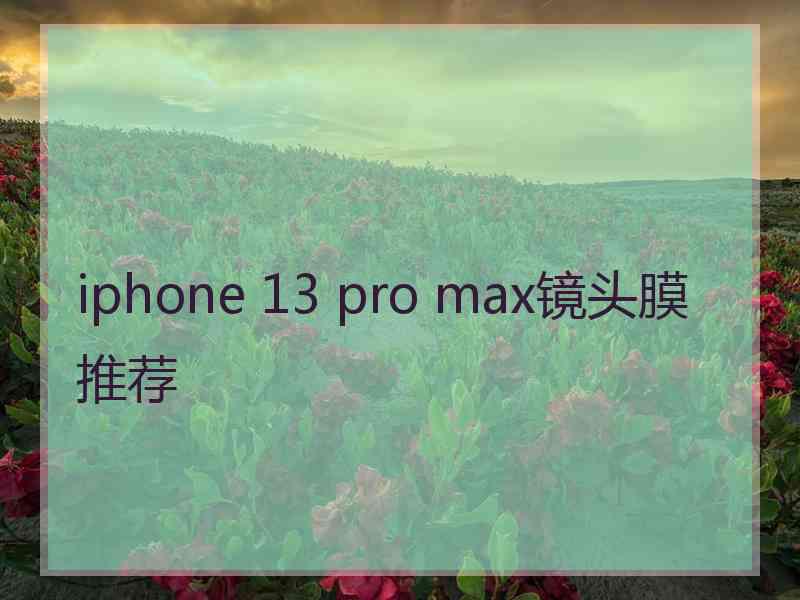 iphone 13 pro max镜头膜推荐