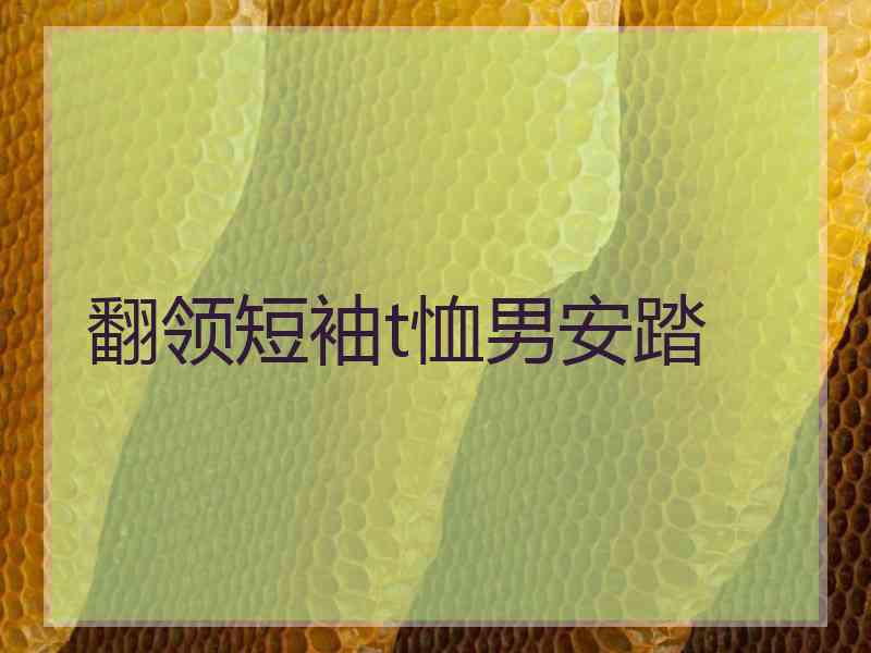 翻领短袖t恤男安踏