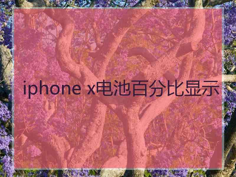 iphone x电池百分比显示