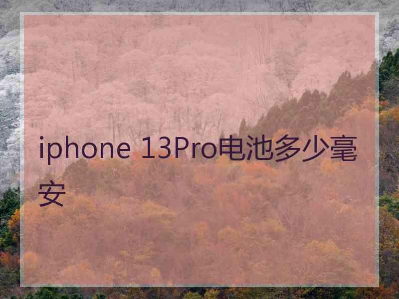 iphone 13Pro电池多少毫安