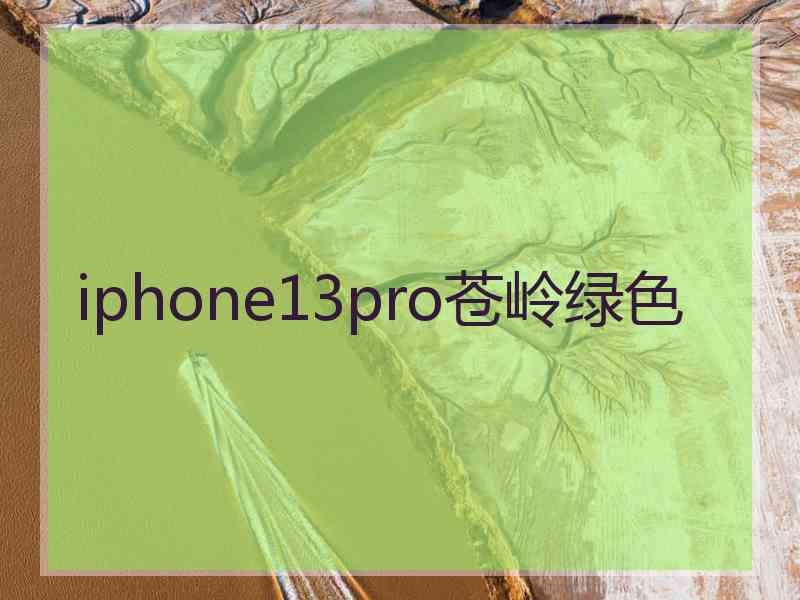 iphone13pro苍岭绿色