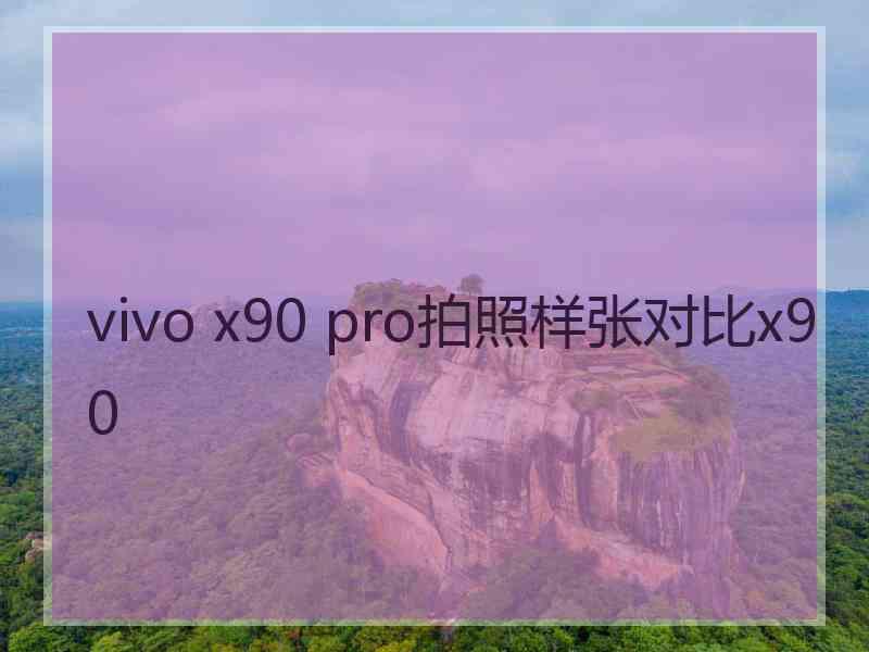 vivo x90 pro拍照样张对比x90