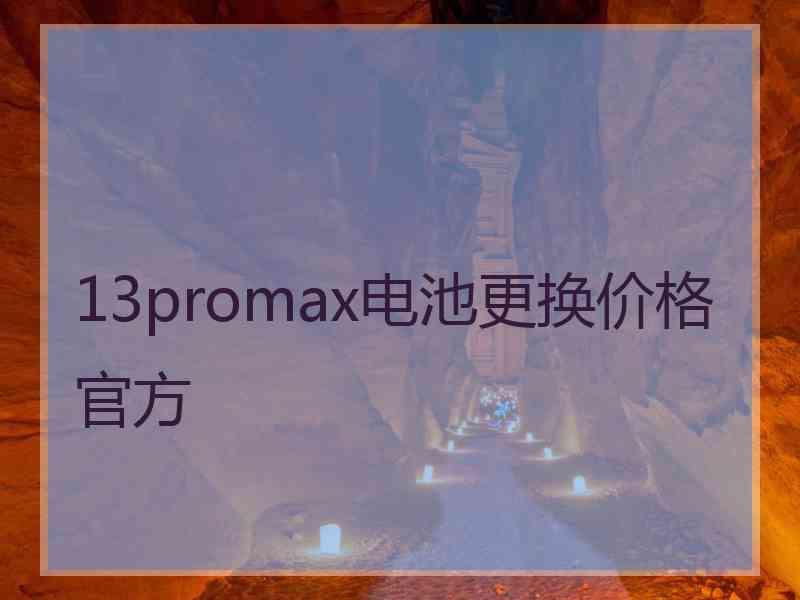 13promax电池更换价格官方