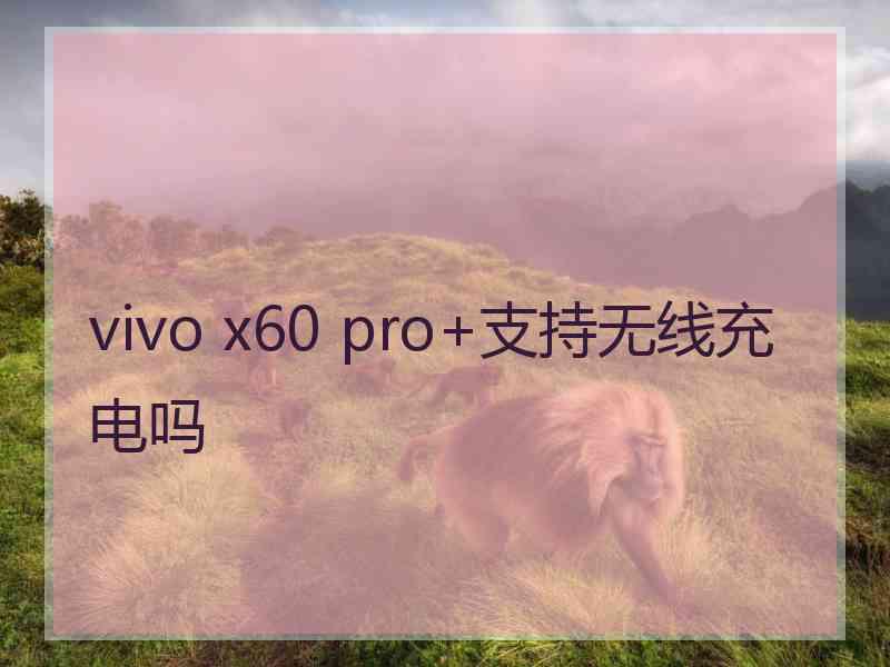 vivo x60 pro+支持无线充电吗