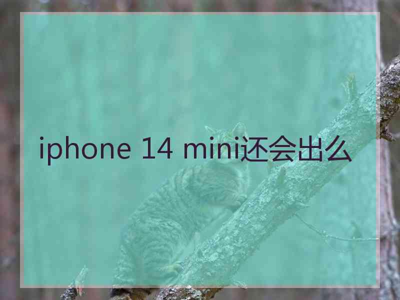 iphone 14 mini还会出么