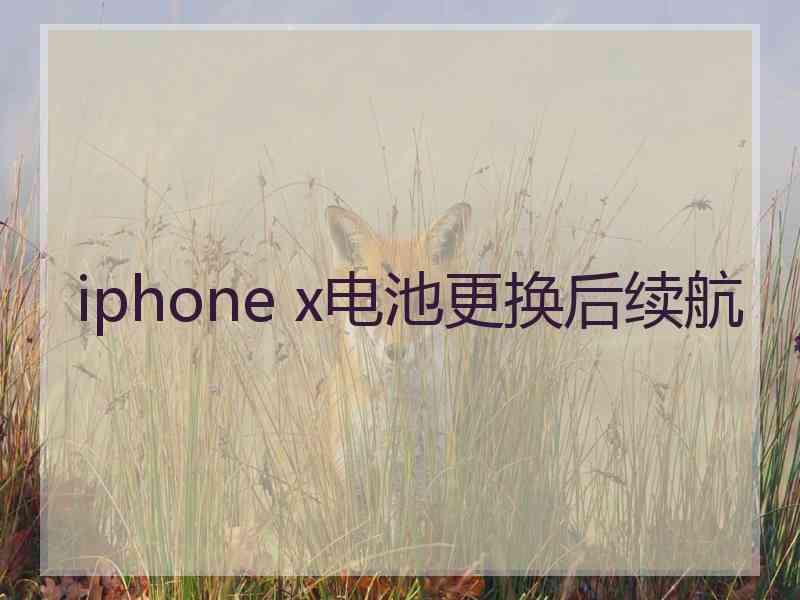 iphone x电池更换后续航