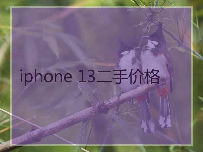 iphone 13二手价格