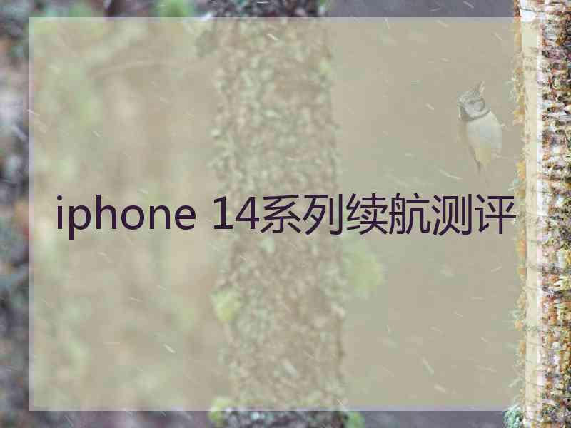 iphone 14系列续航测评