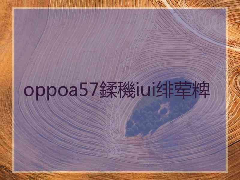 oppoa57鍒穖iui绯荤粺